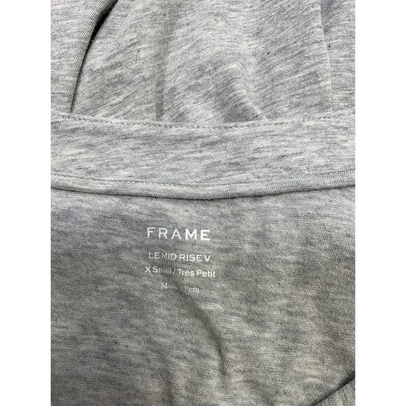 Frame 'Le' Grey Cotton Mid Rise V-Neck Tee Size S - Picture 4 of 5